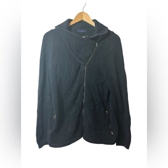 GAP sweater vintage large black zip jacket - Picture 1 of 5